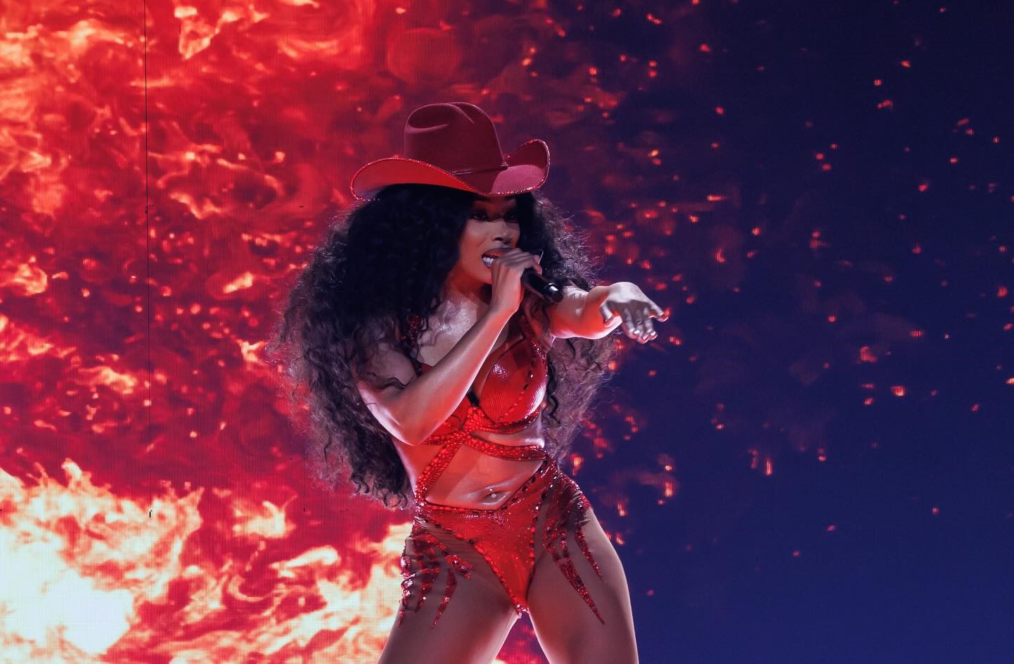 Megan Thee Stallion Raps Kendrick Lamar’s “Not Like Us” at Los Angeles Concert