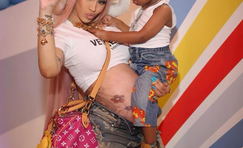 Cardi B Posts First Photos of Baby Blossom as She Twins With Her Kids in Matching Louis Vuitton
