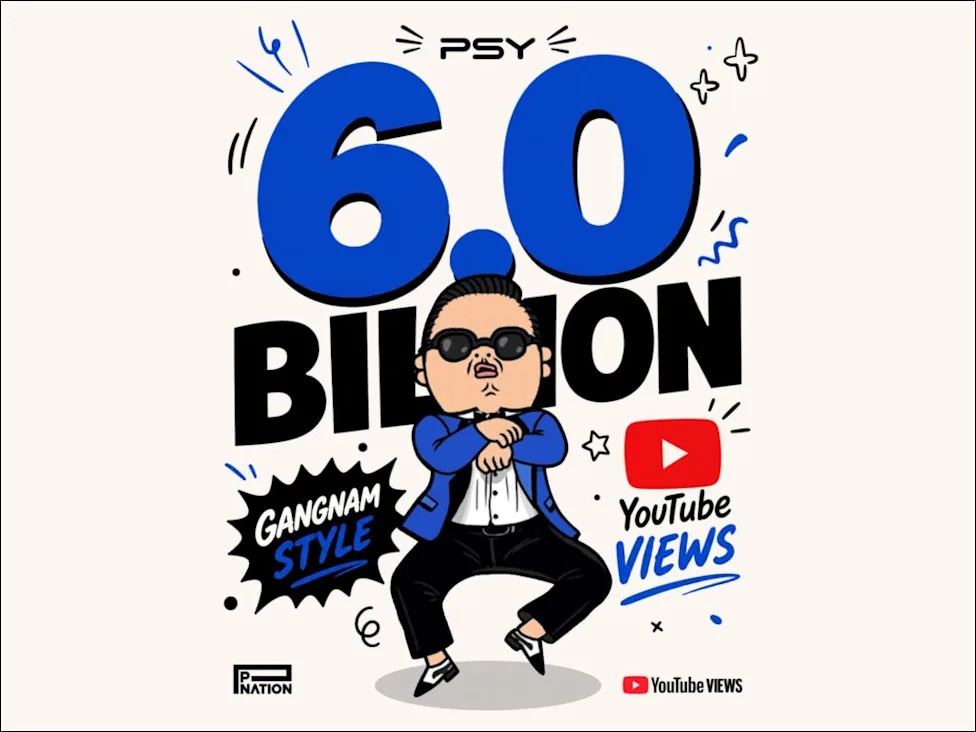 PSY’s ‘Gangnam Style’ Becomes First K-Pop Video to Hit 6 Billion Views on YouTube