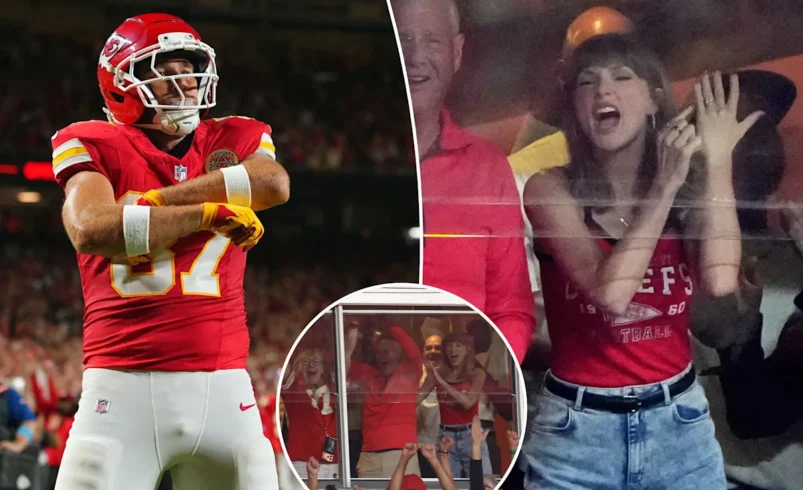 Taylor Swift Shows Off Wedding Ring as Travis Kelce Scores First Touchdown of the Season