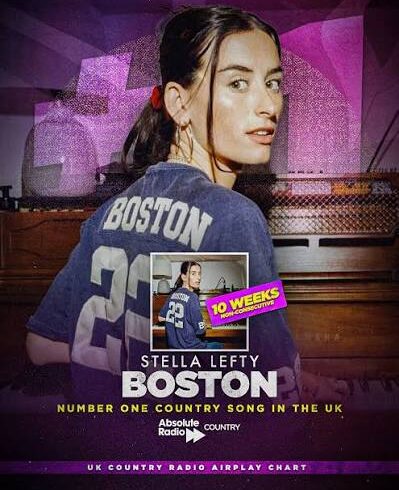 Ticket Stamped to No. 1: Stella Lefty’s ‘Boston’ Tops Country Airplay Chart